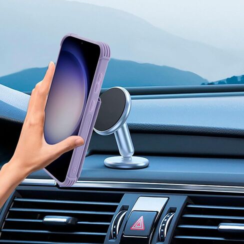 Fanavagy متوافق مع Galaxy S23 Ultra Wallet Case مع حامل بطاقة حظر RFID ، PU الجلود Clasp Kickstand Flip Case Cover Fits Car Mount for Women Men ، Clove Purple in Kuwait