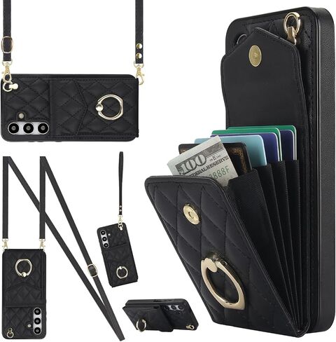 بالنسبة إلى Samsung Galaxy S25+ / S25 Plus (وليس S25) ، مع حامل البطاقة ، و Pu Leathe in Saudi Arabia
