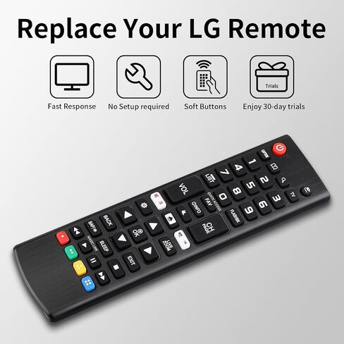 (2+2 Packs) Replacement Remote Control No Setup Fit LG TV Remote with Anti-Lost Soft Protective Silicone Cover Case Blue & Purple, Universal for LG All Smart LCD LED HDTV UHD OLED 3D 4K TVs in Kuwait