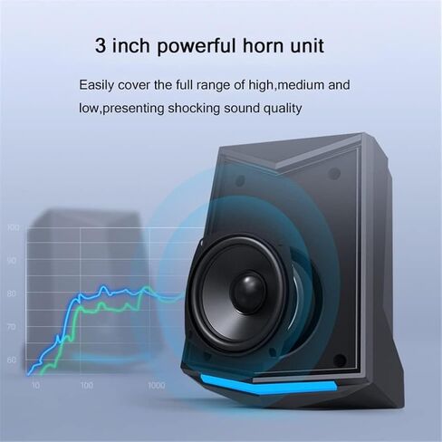 Computer Speakers for Desktop, USB Computer Speakers 6W Bass Reinforcement PC Speaker for Laptop Desktop 64mm Horn Audio Loudspeaker in Saudi Arabia