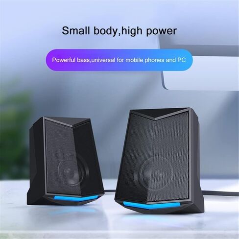Computer Speakers for Desktop, USB Computer Speakers 6W Bass Reinforcement PC Speaker for Laptop Desktop 64mm Horn Audio Loudspeaker in Saudi Arabia