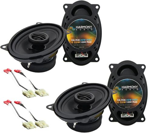 حزمة Ammonony Audio متوافقة مع 1988-1994 GMC Sierra (2) HA-R46 4x6 جديدة للترقية البديل للسماعات 120W مع HA-724500 استبدال مكبر الصوت in Kuwait