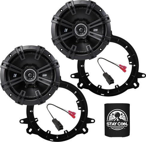 مكبرات الصوت Kicker 6.5 بوصة لتويوتا RAV4 2019-2024 طقم الترقية - زوج من سلسلة DS مع محولات وتسخير ، محور 6 1/2 الصوت الأمامي أو السماعة الباب الخلفي DSC650 ، 43DSC6504 in Saudi Arabia