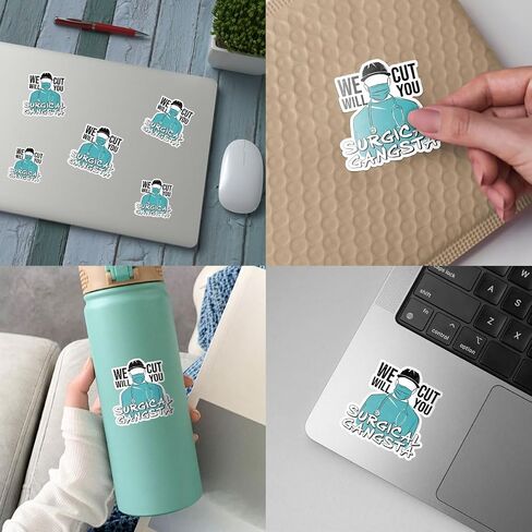 3Pcs Surgical Gangsta We Will Cut You Sticker Funny Surgical Technologist Week Gifts Surgical Tech Stickers Surgical Gangsta Surgical Tech Decal for Laptop Water Bottle Phone Car Hard Hat 3" in Saudi Arabia