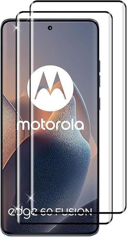 2 Pack Screen Protector for Motorola Edge 60 Fusion, 2 Tempered Glass Screen Protector,Case Friendly,Scratch Resistant,HD-Clear,Clear Black in Kuwait