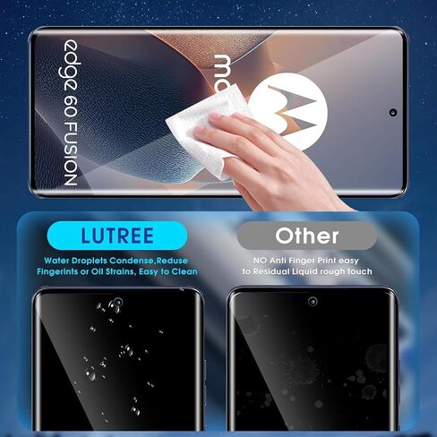 2 Pack Screen Protector for Motorola Edge 60 Fusion, 2 Tempered Glass Screen Protector,Case Friendly,Scratch Resistant,HD-Clear,Clear Black in Kuwait