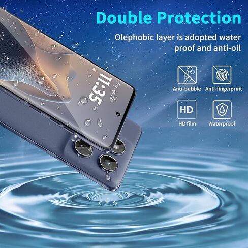 2 Pack Screen Protector for Motorola Edge 60 Fusion, 2 Tempered Glass Screen Protector,Case Friendly,Scratch Resistant,HD-Clear,Clear Black in Kuwait