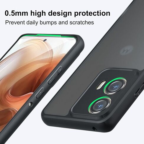 2 Pack Screen Protector for Motorola Edge 60 Fusion, 2 Tempered Glass Screen Protector,Case Friendly,Scratch Resistant,HD-Clear,Clear Black in Kuwait