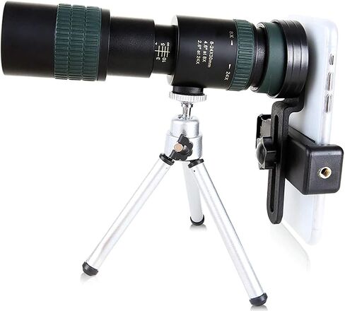 أحاديات التلسكوب الطاقة العالية 8-24 × 30 مم مع حامل الهاتف الذكي والترايبود ، Teleskope WIHT أحادي ، مقاوم للماء ، BAK4 والعدسة لمشاهدة الطيور البالغة مناظير في الهواء الطلق in Saudi Arabia