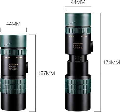 أحاديات التلسكوب الطاقة العالية 8-24 × 30 مم مع حامل الهاتف الذكي والترايبود ، Teleskope WIHT أحادي ، مقاوم للماء ، BAK4 والعدسة لمشاهدة الطيور البالغة مناظير في الهواء الطلق in Saudi Arabia