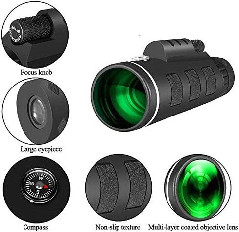 Monoculars Telescope High Power Telescope 40X60 Low Light High Power Mobile Phone Lens Telescope for Adult Bird Watching Outdoor Travel Sightseeing Binoculars in Saudi Arabia