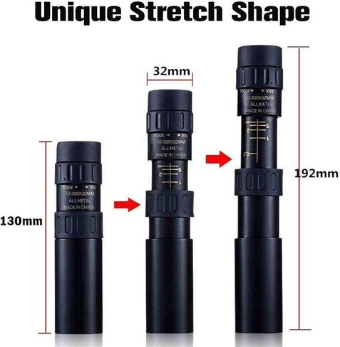 Monoculars Telescope High Power Telescopes, 10-300X32mm Super Telephoto Zoom for Travel Bird Watching, Concerts, Football Matches for Adult Bird Watching Outdoor Travel Binoculars in Saudi Arabia