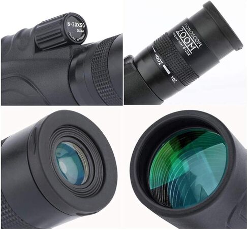Portable Binoculars High Power 8-20x50, High Zoom BAK4 Prism Lens Monocular Compact with IPX7 Waterproof Monocular for Adults Bird Watching in Saudi Arabia