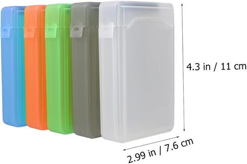 صناديق حماية محرك أقراص ثابتة 5pclly 5pcs 2.5 بوصة حامل تخزين بلاستيكي لمحركات أقراص خارجية مقاومة للصدمات للمكتب والسفر ملحقات السفر in Kuwait