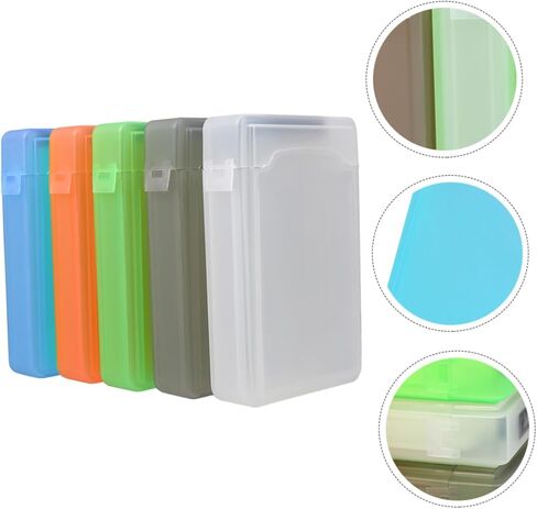 صناديق حماية محرك أقراص ثابتة 5pclly 5pcs 2.5 بوصة حامل تخزين بلاستيكي لمحركات أقراص خارجية مقاومة للصدمات للمكتب والسفر ملحقات السفر in Kuwait