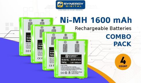 Synergy Digital 2-Way Radio Batteries, Compatible with Motorola TalkAbout T605 H2O 2-Way Radio, (Ni-MH, 3.6V, 1600 mAh), Combo-Pack Includes: 4 x SD2W-H1004 Batteries in Saudi Arabia
