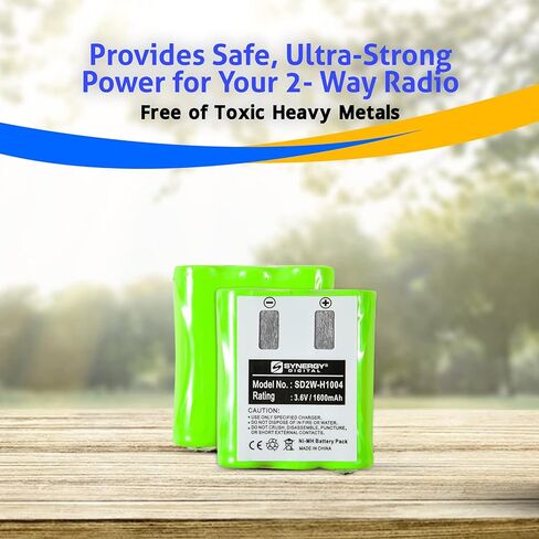Synergy Digital 2-Way Radio Batteries, Compatible with Motorola TalkAbout T605 H2O 2-Way Radio, (Ni-MH, 3.6V, 1600 mAh), Combo-Pack Includes: 4 x SD2W-H1004 Batteries in Saudi Arabia