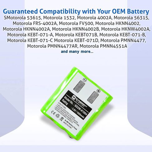 Synergy Digital 2-Way Radio Batteries, Compatible with Motorola TalkAbout T605 H2O 2-Way Radio, (Ni-MH, 3.6V, 1600 mAh), Combo-Pack Includes: 4 x SD2W-H1004 Batteries in Saudi Arabia