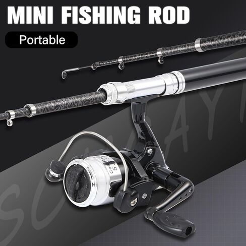 39.4inch Mini Portable Pocket Aluminum Alloy Fishing Rod Pen,for Great Gift,Black/Red/Gold/Blue/Sliver/Purple in Saudi Arabia