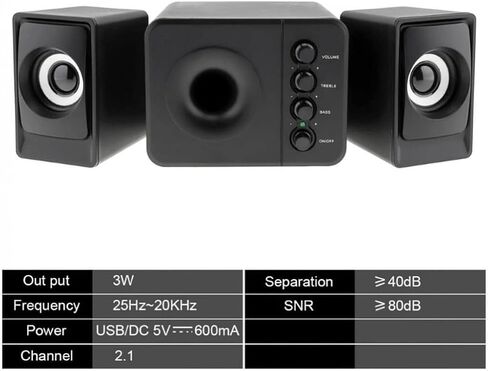 مكبرات صوت الكمبيوتر لسطح المكتب ، نظام المسرح المنزلي PC Super Bass Subwoofer Wired Computer Music Music Boombox Desktop TV SPROOFE (B) in Saudi Arabia
