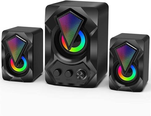 Computer Speakers for Desktop, 2.1 Channel USB Computer Speakers 9W+3W*2 Subwoofer Set Bass Reinforcement Stereo Speakers for PC Phone Loudspeaker in Saudi Arabia