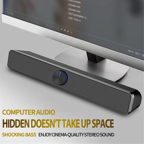 مكبرات صوت الكمبيوتر لسطح المكتب ، مكبر صوت الكمبيوتر USB سلكي و Soundbar Stereo STEREO SUPWOOFER BOOMBOX BASS SOUNDBOX 3.5 مم in Saudi Arabia
