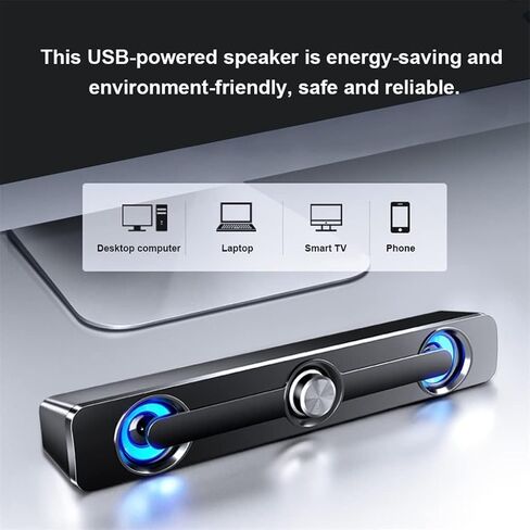 مكبرات صوت الكمبيوتر لسطح المكتب ، مكبر صوت الكمبيوتر 3W USB سلكي شريط Stereo Stereo Stereo Stereo SPEAN SEEPER SEEBER CONFER in Saudi Arabia