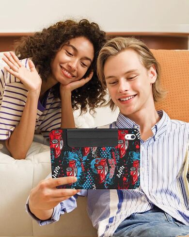 حافظة Miss Adola لجهاز iPad A16/حافظة الجيل العاشر - غطاء تابلت 10.9 بوصة 2022 مع حامل قلم للنساء والأولاد والبنات والرجال لطيف كرتوني رائع ومضحك لجهاز iPad 11th 11 بوصة 2025، عيون حمراء in Kuwait