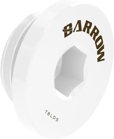 Barrow G1/4" Thin Stop Plug Fitting, Internal Hex Socket, White in Saudi Arabia