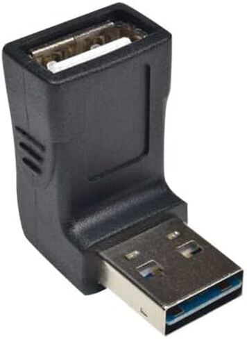 TRIPP Lite Eaton Series UR024-000 UP USB 2.0 UP-OND ADAPTER ، النوع A قابل للعكس من الذكور إلى موصل مطلي بالذهب 90 درجة ، وسرعة عالية ، أسود ، حزمة العناية السحابية المؤهلة مسبقًا (50 حزمة) in Kuwait