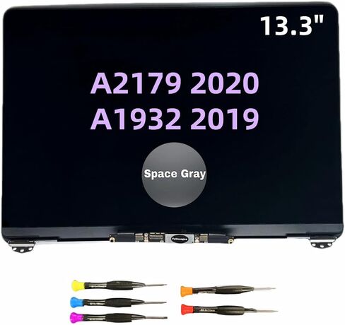 شاشة الاستبدال لـ MacBook Air Retina 13 "2020 A2179 A1932 2019 EMC 3184 EMC 3302 MWTJ2 MWTK2 MWTL2 MVH22 شاشة عرض شاشة LCD كاملة 2560 × 1600 الفضاء الفضي الفضي (الفضاء رمادي) in Kuwait