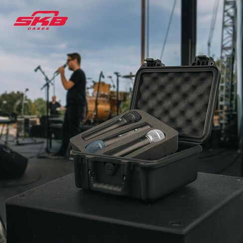 SKB 3I-2011-MC12 iSeries جراب ميكروفون مصبوب بحقن مع إسفنج لـ 12 ميكروفًا مع مساحة تخزين in Kuwait
