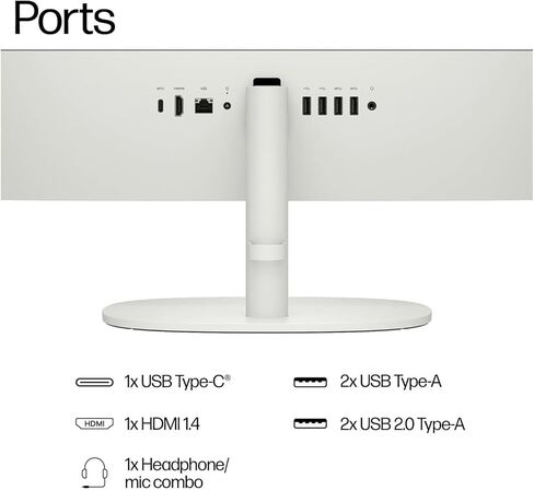 HP 22 "FHD All-In-One كمبيوتر سطح المكتب للأعمال التجارية والاستخدام اليومي • 2025 معالج Intel Dual-Core • ذاكرة وصول عشوائي 32 جيجابايت • تخزين 640 جيجابايت • HDMI • Type-C • Wi-Fi 6 • HD Webcam • Windows11 Pro in Saudi Arabia