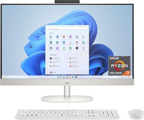 HP 27 بوصة للكمبيوتر المكتبي الكل في واحد ، شاشة لمس FHD ، AMD Ryzen 7 7730U ، ذاكرة وصول عشوائي 16 جيجابايت ، 512 جيجابايت SSD ، AMD Radeon Graphics ، Windows 11 Home ، Shell White ، 27- CR0260 (2025) in Saudi Arabia