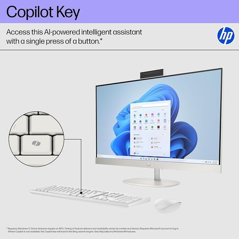 HP 27 بوصة للكمبيوتر المكتبي الكل في واحد ، شاشة لمس FHD ، AMD Ryzen 7 7730U ، ذاكرة وصول عشوائي 16 جيجابايت ، 512 جيجابايت SSD ، AMD Radeon Graphics ، Windows 11 Home ، Shell White ، 27- CR0260 (2025) in Saudi Arabia