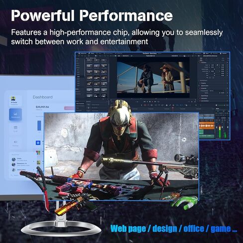 24 "Curved FHD All-in-One Computer ، N5095 8GB RAM ، 512GB SSD ، رباعي النواة ، لوحة المفاتيح والماوس السلكية ، مكبر صوت RGB (N5095/8G/512G) in Kuwait