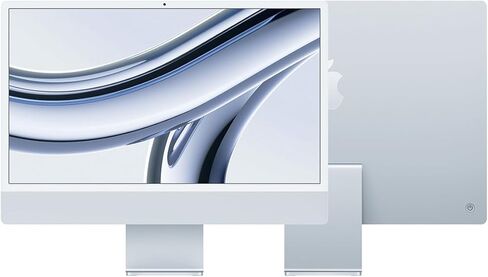 Apple iMac 24" Retina 4.5K with Magic Keyboard (Late 2023) - Silver, No Ethernet, 8-Core / 8-Core, Standard Keyboard, 16GB, 1TB SSD in Saudi Arabia