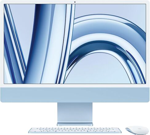 Apple iMac 24" Retina 4.5K with Magic Keyboard (Late 2023) - Silver, No Ethernet, 8-Core / 8-Core, Standard Keyboard, 16GB, 1TB SSD in Saudi Arabia