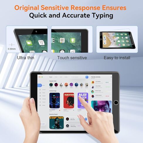 واقي شاشة FAYOUCZ مكون من قطعتين متوافق مع iPad الجيل العاشر 10.9 بوصة موديل A2696 A2757، غشاء زجاجي مقوى حساس للمس لجهاز iPad الجيل العاشر 2022 in Kuwait