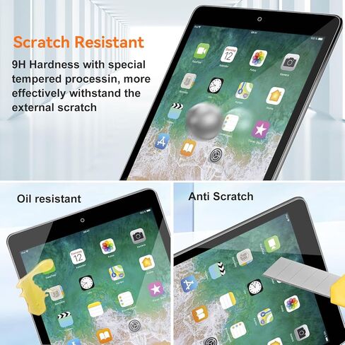 واقي شاشة FAYOUCZ مكون من قطعتين متوافق مع iPad الجيل العاشر 10.9 بوصة موديل A2696 A2757، غشاء زجاجي مقوى حساس للمس لجهاز iPad الجيل العاشر 2022 in Kuwait