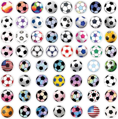 60 قطعة ملصقات كرة قدم ، ملصقات فينيل كرة القدم لزجاجة المياه ، خوذة ، كمبيوتر محمول ، هاتف ، هدايا كرة القدم ، تفضل بحفلات الكرة ، ديكورات كرة القدم الرياضية للأطفال المراهقين (الأزرق) in Kuwait
