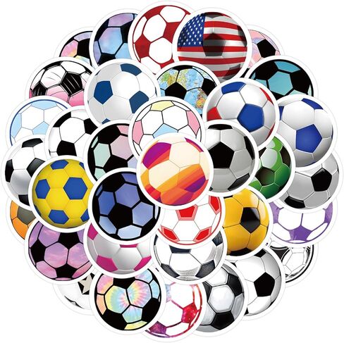 60 قطعة ملصقات كرة قدم ، ملصقات فينيل كرة القدم لزجاجة المياه ، خوذة ، كمبيوتر محمول ، هاتف ، هدايا كرة القدم ، تفضل بحفلات الكرة ، ديكورات كرة القدم الرياضية للأطفال المراهقين (الأزرق) in Kuwait