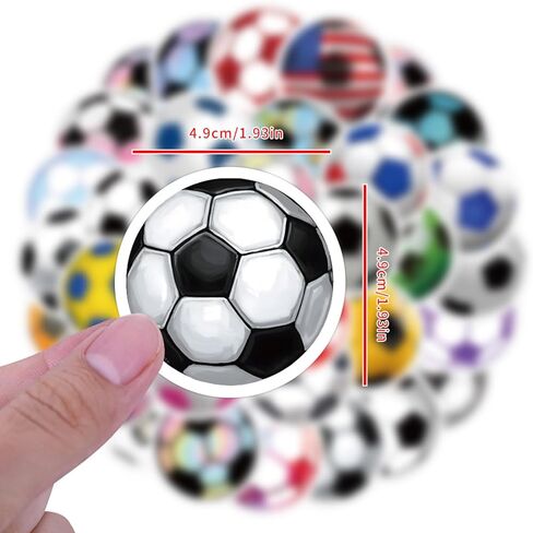 60 قطعة ملصقات كرة قدم ، ملصقات فينيل كرة القدم لزجاجة المياه ، خوذة ، كمبيوتر محمول ، هاتف ، هدايا كرة القدم ، تفضل بحفلات الكرة ، ديكورات كرة القدم الرياضية للأطفال المراهقين (الأزرق) in Kuwait