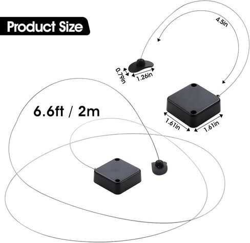 12 PCS Retractable Remote Control Tether 10ft /3M Remote Leash Remote Rescue for TV Remotes Game Controllers and Tablets Remote Control Security for Home Show Room Hotel in Saudi Arabia