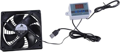 مروحة تبريد USB ، 120 مم 5V 1A أنظمة مروحة التبريد USB مع التحكم في درجة الحرارة لخزائن المسرح المنزلي والمزيد in Kuwait