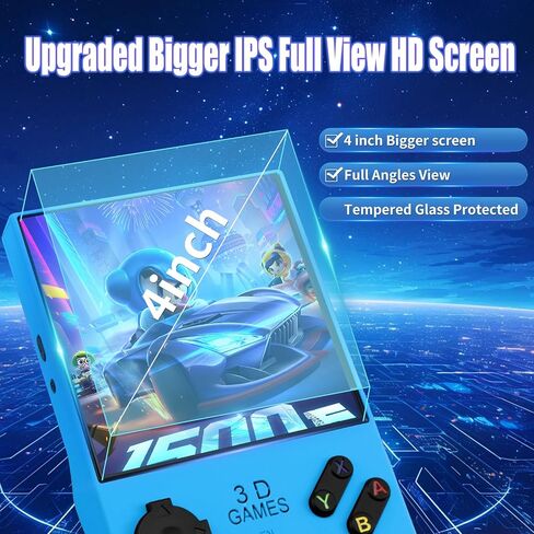 Gwalsnth V40 Max Retro Handheld Game Console ، 40000 Games تم تحصيلها مسبقًا بطاقة 256G TF ، مُدمجة في 49+ محاكيات ، شاشة IPS 4K 4K 4K ، بطارية 4000 مللي أمبير ، وحدة تحكم ألعاب الفيديو المحمولة (اللون الأزرق) in Kuwait