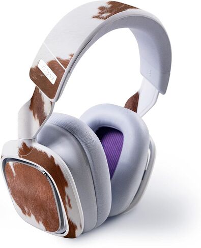 Mayyskins Skin متوافق مع Astro A30 Wireless Geaming Headset - Cow Hide | غلاف الالتفاف الواقي ، الدائم ، والفريد من نوعه | من السهل تطبيق الأنماط وإزالتها وتغييرها | صنع في الولايات المتحدة in Saudi Arabia