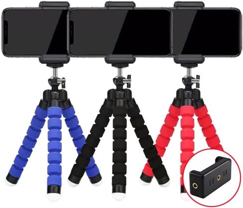 1 Red Phone Tripod Stand Octopus-Shaped- Flexible 5.1"(13cm) Legs and Secure Clip for Versatile Mounting Portable and Flexible Phone Tripod Red in Saudi Arabia