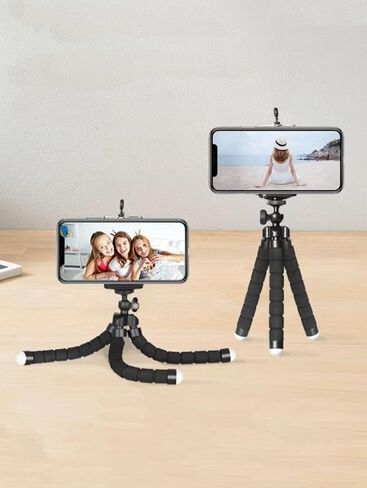 1 Red Phone Tripod Stand Octopus-Shaped- Flexible 5.1"(13cm) Legs and Secure Clip for Versatile Mounting Portable and Flexible Phone Tripod Red in Saudi Arabia