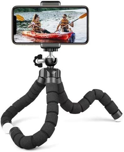 1 Red Phone Tripod Stand Octopus-Shaped- Flexible 5.1"(13cm) Legs and Secure Clip for Versatile Mounting Portable and Flexible Phone Tripod Red in Saudi Arabia